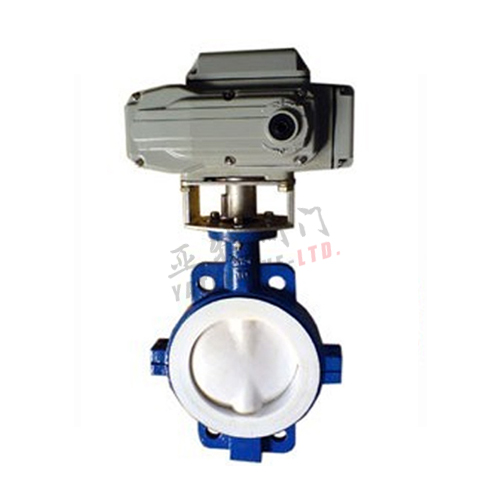 人生就是搏防腐气动对夹全衬氟蝶阀